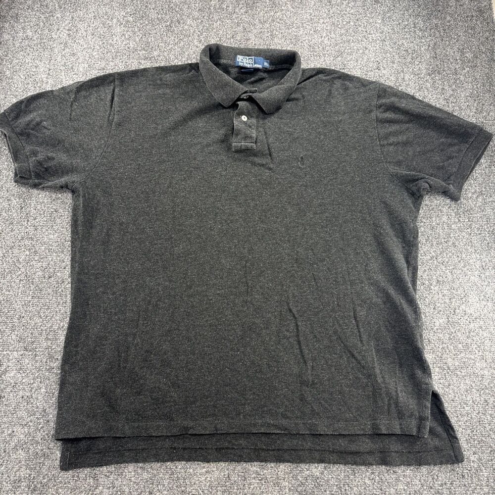 Vintage 90s Polo Ralph Lauren Polo Shirt Men’s XL Gray Made in Bolivia Pony Logo